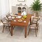 Brown Wooden Dining Chair Set of 2 with Cushioned Seat and Back Support for Comfort
